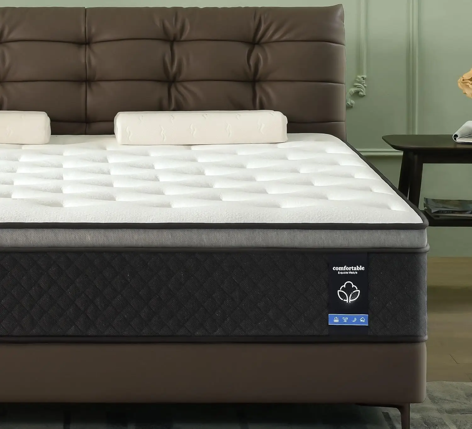 Full Size Mattress, 10 Inch Hybrid Mattress in a Box, Gel Memory Foam with Individually Wrapped Pocket Springs, Medium Firm, Mot