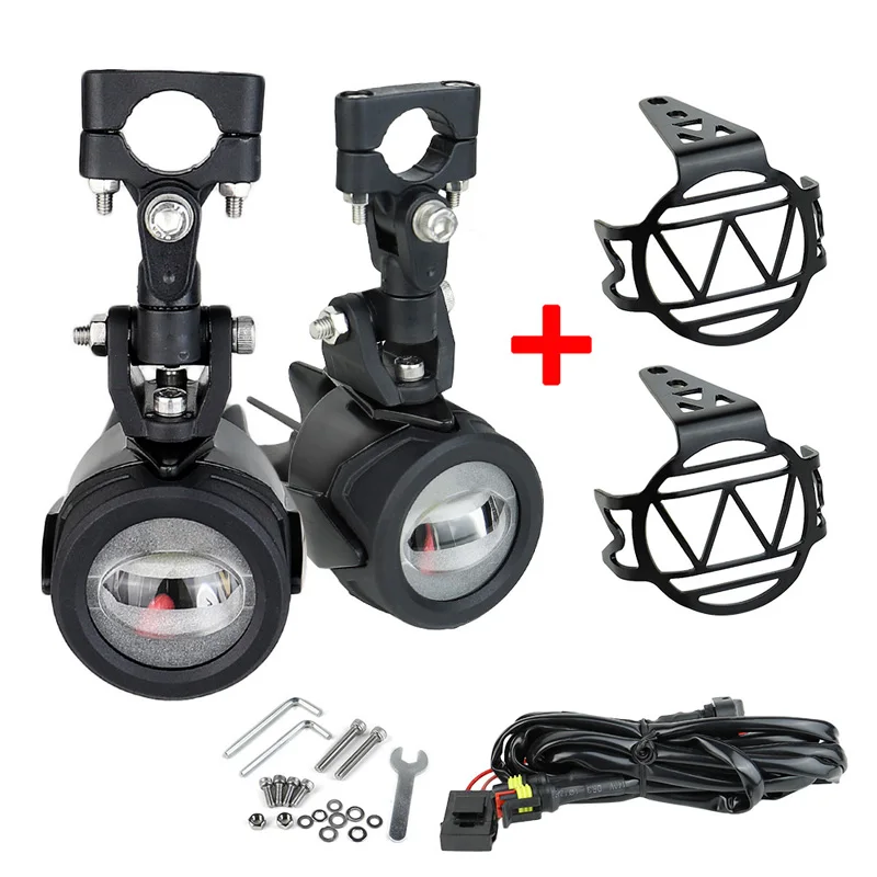 

2PCS Universal LED Fog Lights Spotlights for BMW R1200GS ADV/R1300GS/F800GS Harley Motorcycles, 6000LM Waterproof Auxiliary Driv