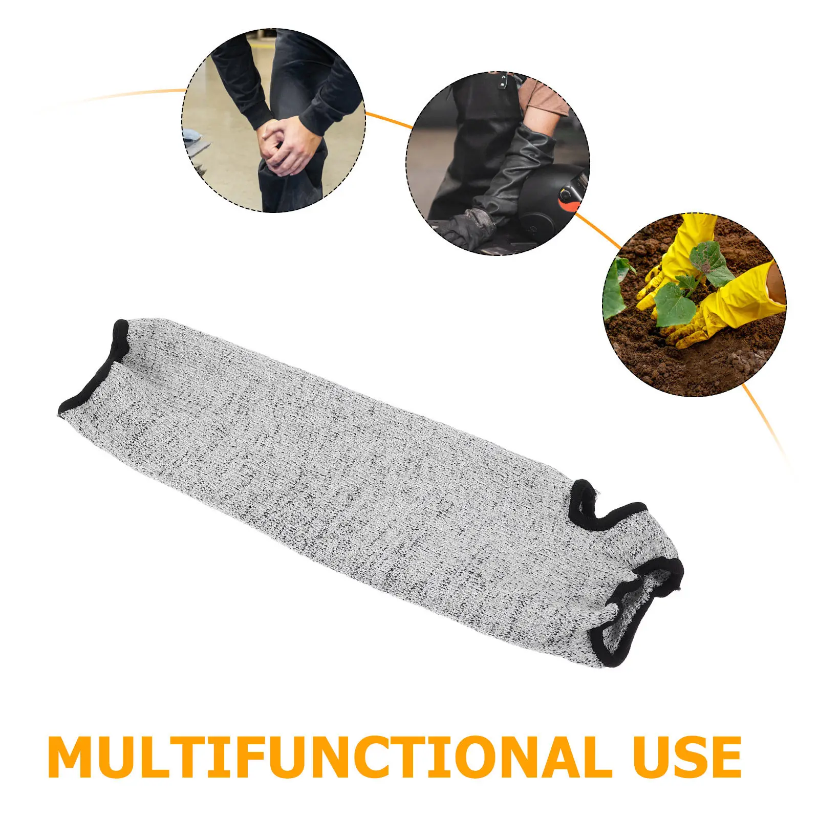 Level 5 Cut Resistant Arm Sleeves 40Cm Long Breathable Forearm Protection Guards for Gardening Farming Kitchen Welding Pet