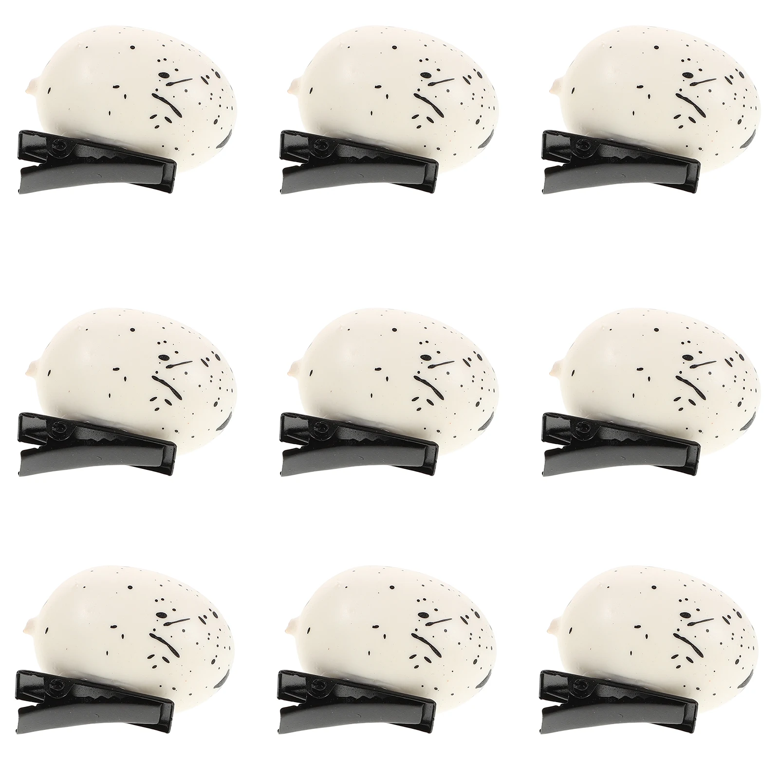 

10pcs Quail Egg Clips Artificial Bird Eggs Barrettes Girls Baby Halloween Hair Clip Side Bangs Styling Secure Accessories
