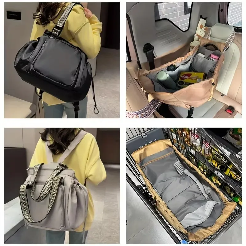 Fitness-Sporttasche mit Griffen, großer Reise-Rucksack mit viel Stauraum und vielseitig einsetzbarer, umwandelbarer Wickelkomfort-Design aus Stoff – Detail 2