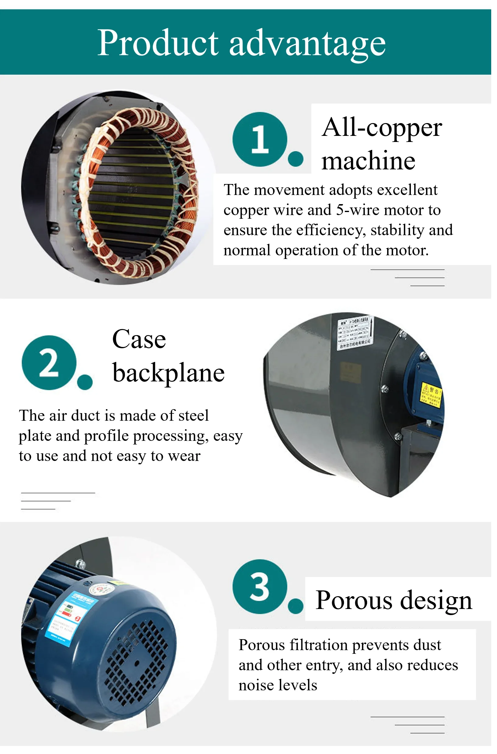 Efficiency 220-V-Radiation respirator, Hoch temperature ODM-Kanal Aus Edelstahl 304 Premium