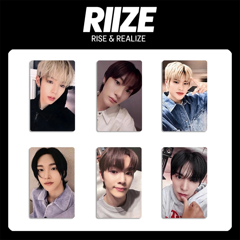 

6Pcs/Set KPOP RIIZE Member Photocards RISE REALIZE Two-Sided LOMO Cards HD Paper Postcards SHOTARO SOHEE ANTON WONBIN Fans Gift