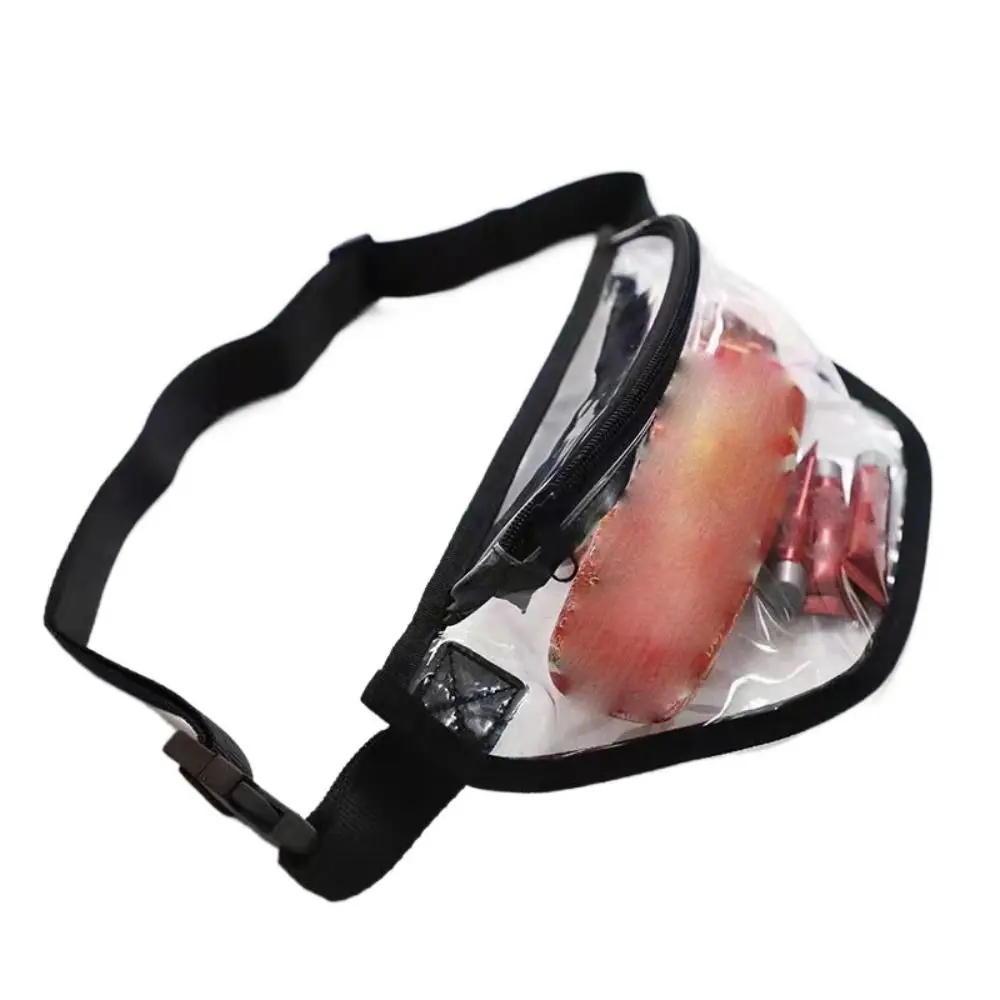 

Водонепроницаемая прозрачная поясная сумка на молнии для фестивалей, пляжная сумка-бананка из ПВХ для хранения вещей