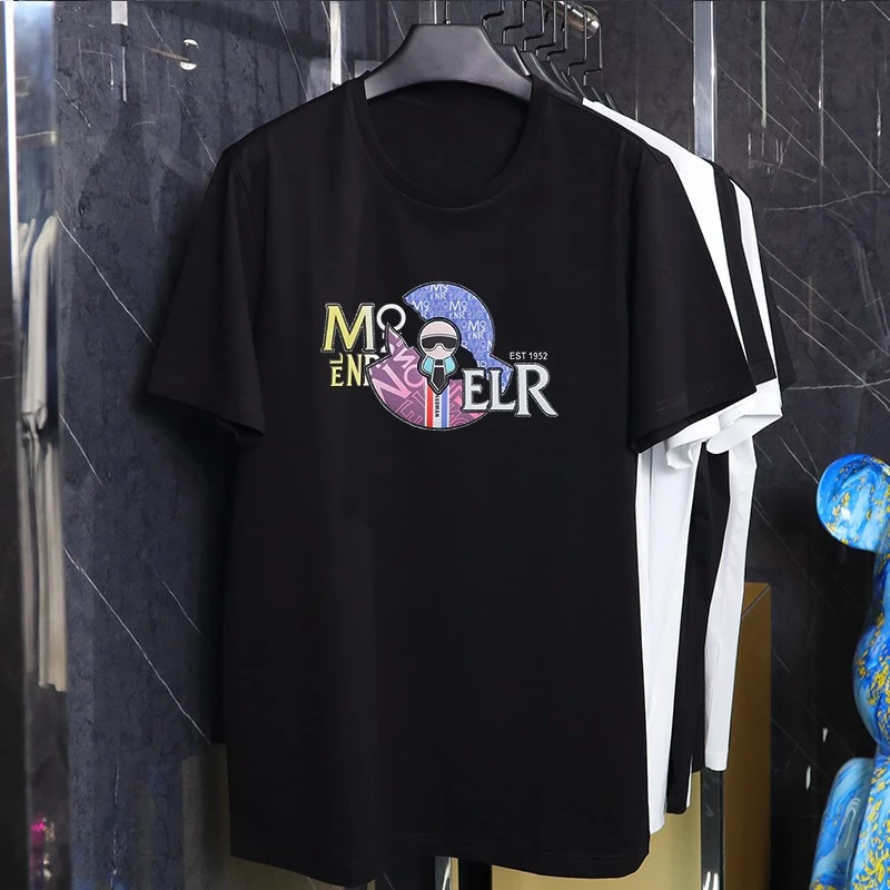 

Новые парные футболки с короткими рукавами для мужчин, роскошные мужские и женские футболки с принтом, круглым вырезом и полурукавами