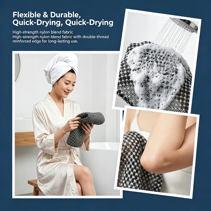 Multi-color Long Sauna Towel Unisex Exfoliating Back Scrub Wash Cloth Dead Skin Removal Bathroom Shower Bathing Supplies