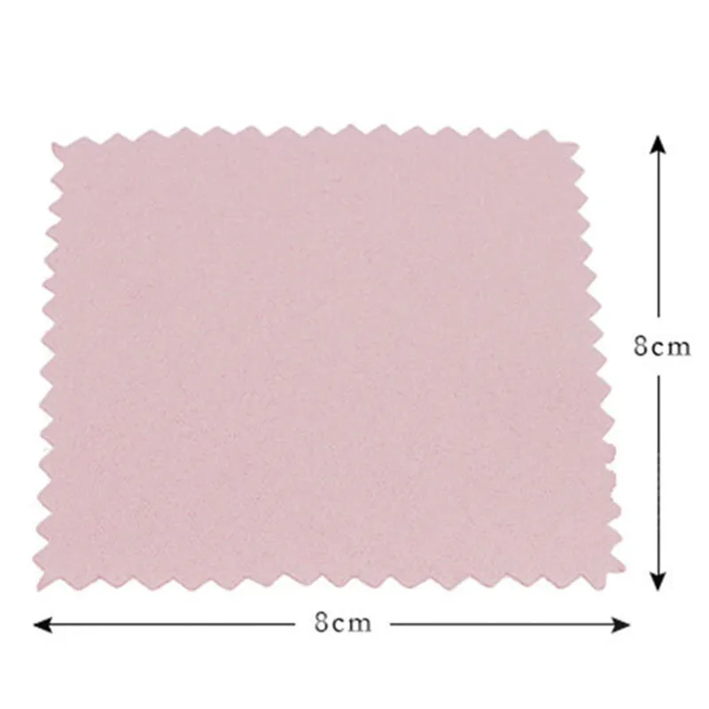 50PCS 8cm*8cm Silver Polishing Cloth Cleaner Jewelry Cleaning Cloth Anti-Tarnish Tool