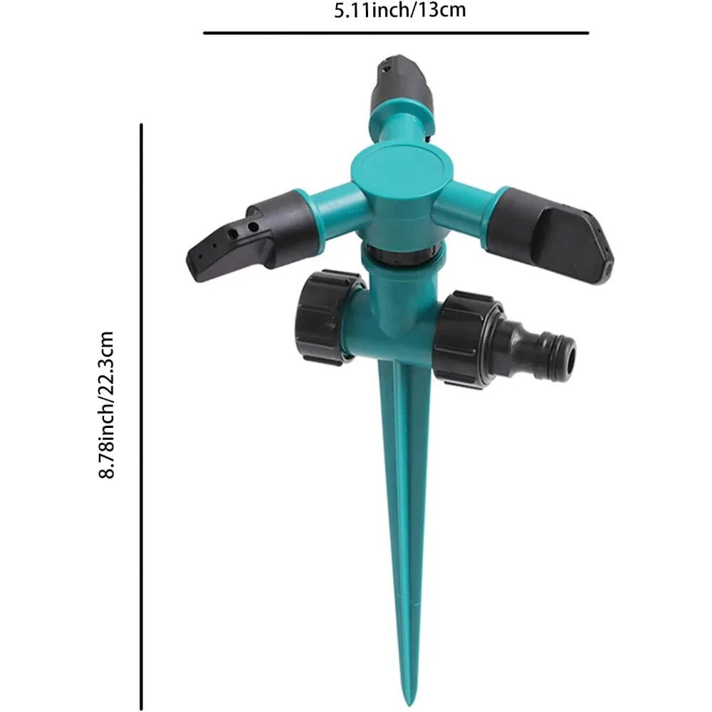 360 °   irrigatore rotante regolabile: sistema di irrigazione ad alta pressione per l'irrigazione di prati, giardino e cortile |   facile installazione |   durevole d