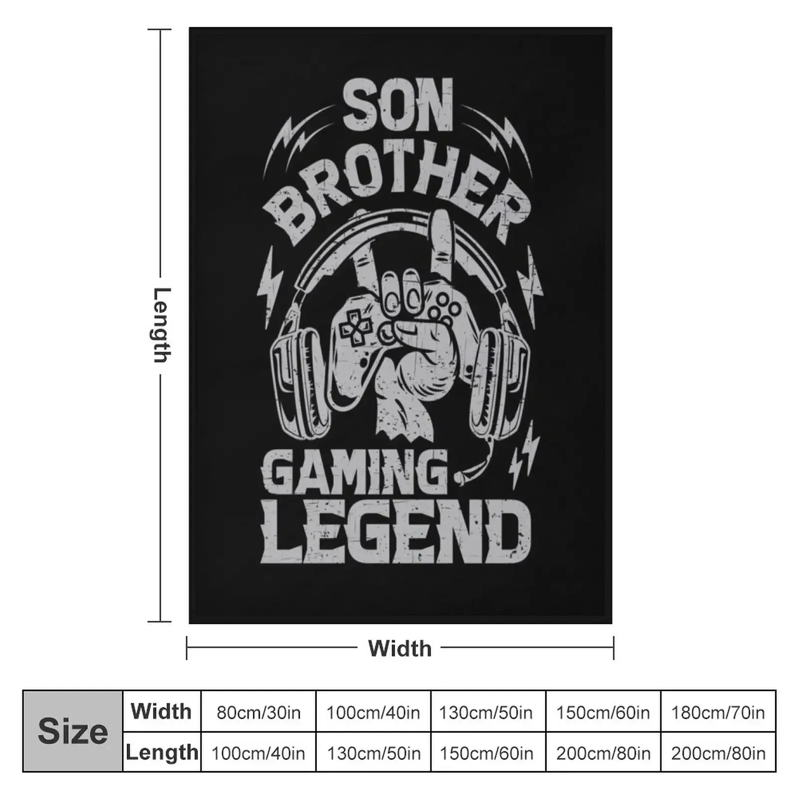 Son Brother Gaming Legend Gamer Gifts For Teen Boys Gaming Vintage Throw Blanket Fashion Sofas Vintage Blankets