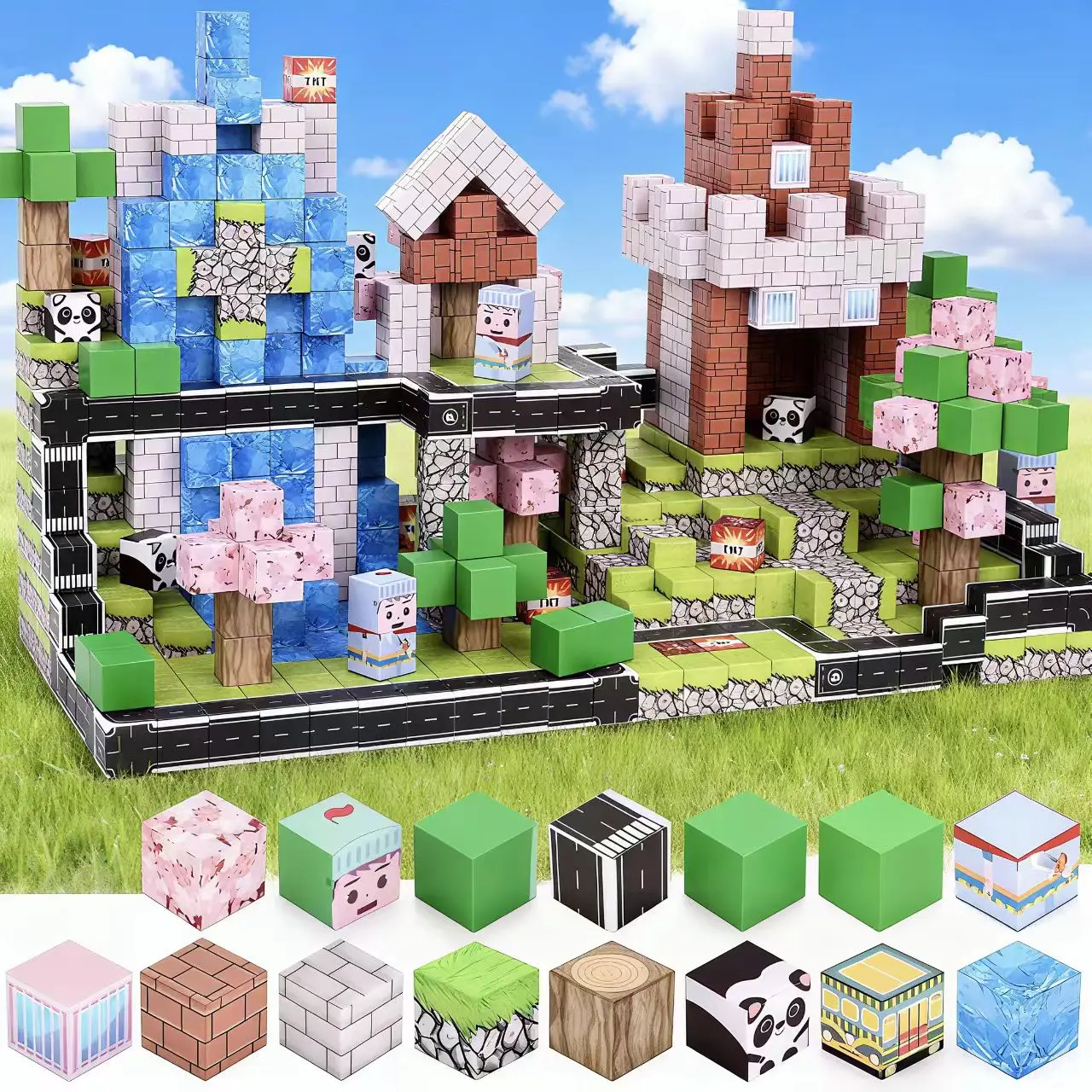 

Пользовательские 100 шт. 2025 магнитные строительные блоки. Яркие цвета, свободное здание, улучшают STEM и навыки игры. Идеальный праздничный подарок.