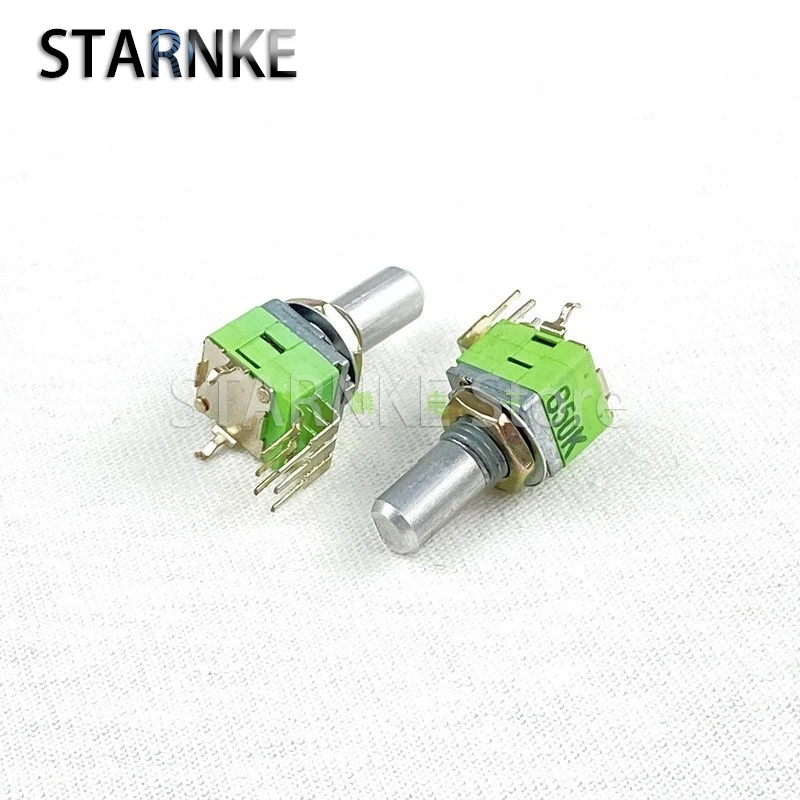 2PCS RK09 Type B50K Vertical Double Precision Potentiometer With Center Positioning Power Amplifier Audio Volume