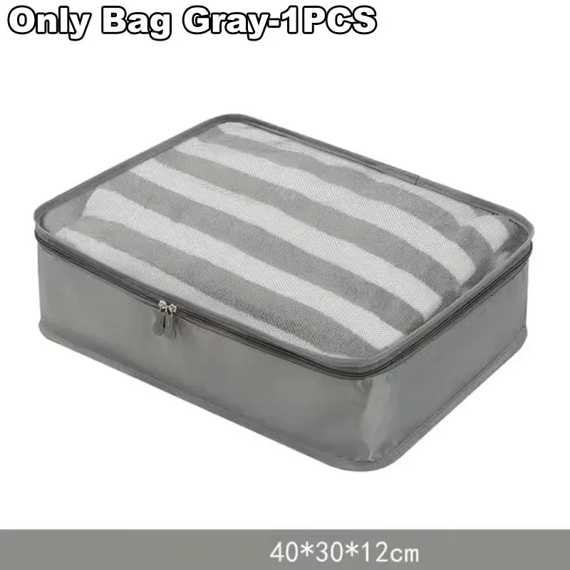 6 Pcs Travel Clothes Storage Waterproof Bags Portable Luggage Organizer Pouch Packing Cube 6 Colors Local Stock Hot Selling