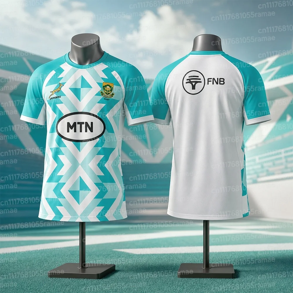Südafrika Springboks Rugby-Trikot, Sportshirt, Springbok-Nationalmannschaft, Fan, Freizeit-Trainingsoberteil, Rugby-Uniform, passend für die ganze Familie. – Detail 6