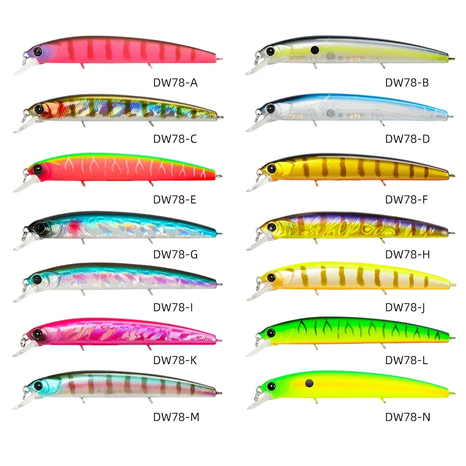 92mm 9g DW78 92SP Suspend Wobblers Pike Floating Minnow Lures Longcasting Fishing Hard Plastic Artificial Bait  Tackle