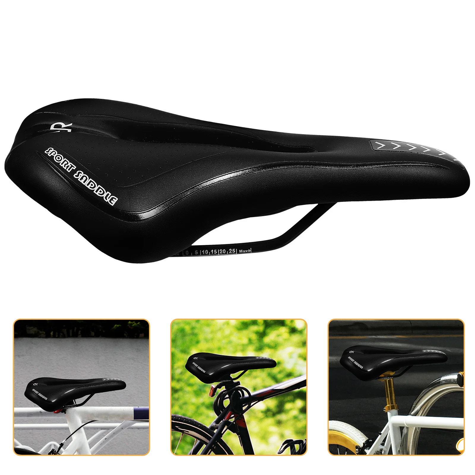 1pcs Thickened Silicone Bike Saddle Comfortable Ergonomic Seat Cushion Wide Back Support For Thigh Pain Relief Bike Seat Saddle