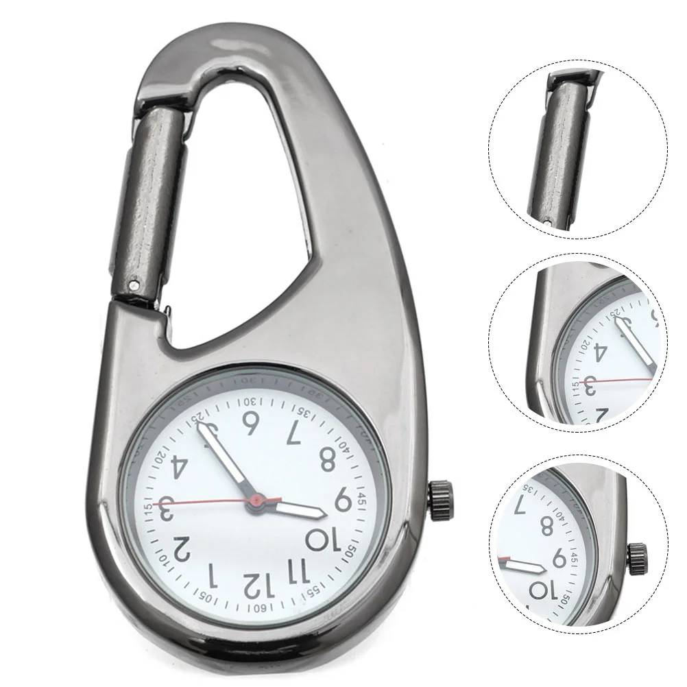 

Luminous Carabiner Watch Watches Backpack Camping Alloy Mountaineering Backpacker Fob for Nurse Daily Use