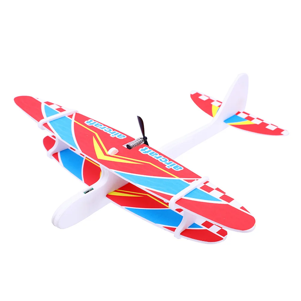 Electric Foam Capacitor Glider Without Lights Hand Throw Model Aircraft Flying Plane Airpl