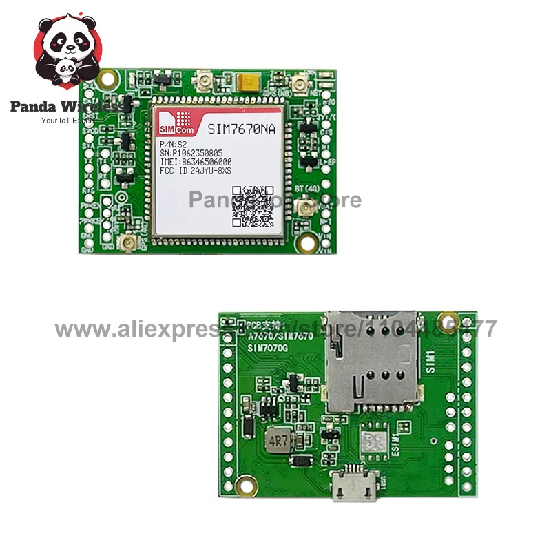 1pcs SIM7670 Dual-row Pin Board 4G LTE Cat1 Core SIM7670NA Module for North America B2/B4/B5/B12/B13/B66 No GPS Support