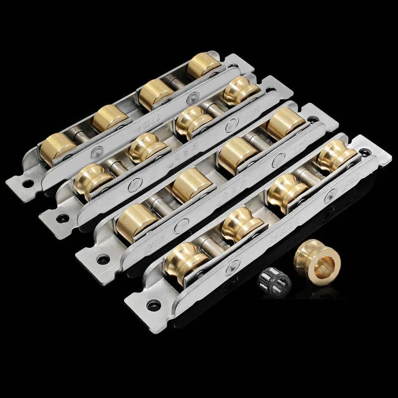 

4PCS Stainless Steel Window Pulley Slot Wheels Silent Copper Groove Track Door Roller Casters Sliding Glass Window Hardware