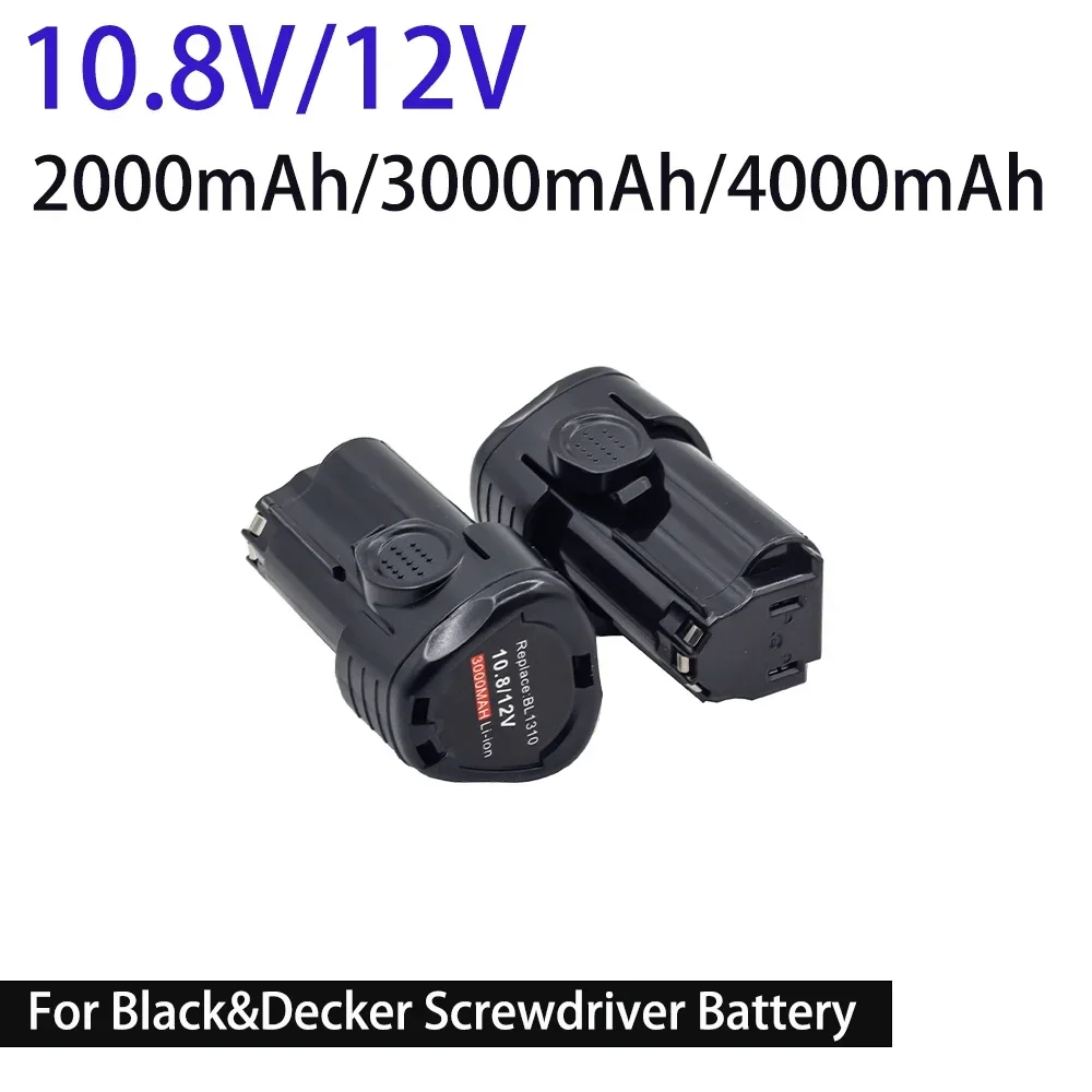 2000mAh/4000mah 10.8V/12V Battery For Black&Decker LB12 LBX12 BL1510 BL1310 BL1110 Power Tool 18650 Li-Ion Screwdriver Battery