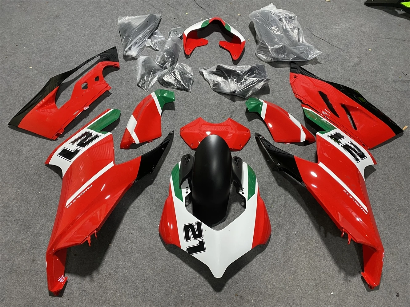 Motorcycle Fairing Kit fits Ducati V2S 2020 2021 2022 V2 2021 22 Fairing Red White Black motorcycle housing