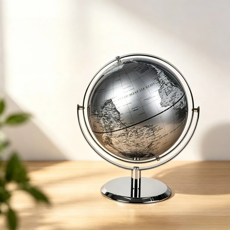 Office Home Decoration Retro World Globe Modern Learning World Map Globe Children's Desk Decoration Geography Education