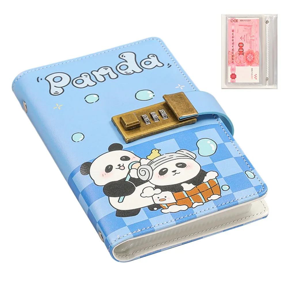 

Kapibala 100 конвертов для экономии денег Challeng Panda с паролем, листы для экономии задач, экономия денег, ПУ