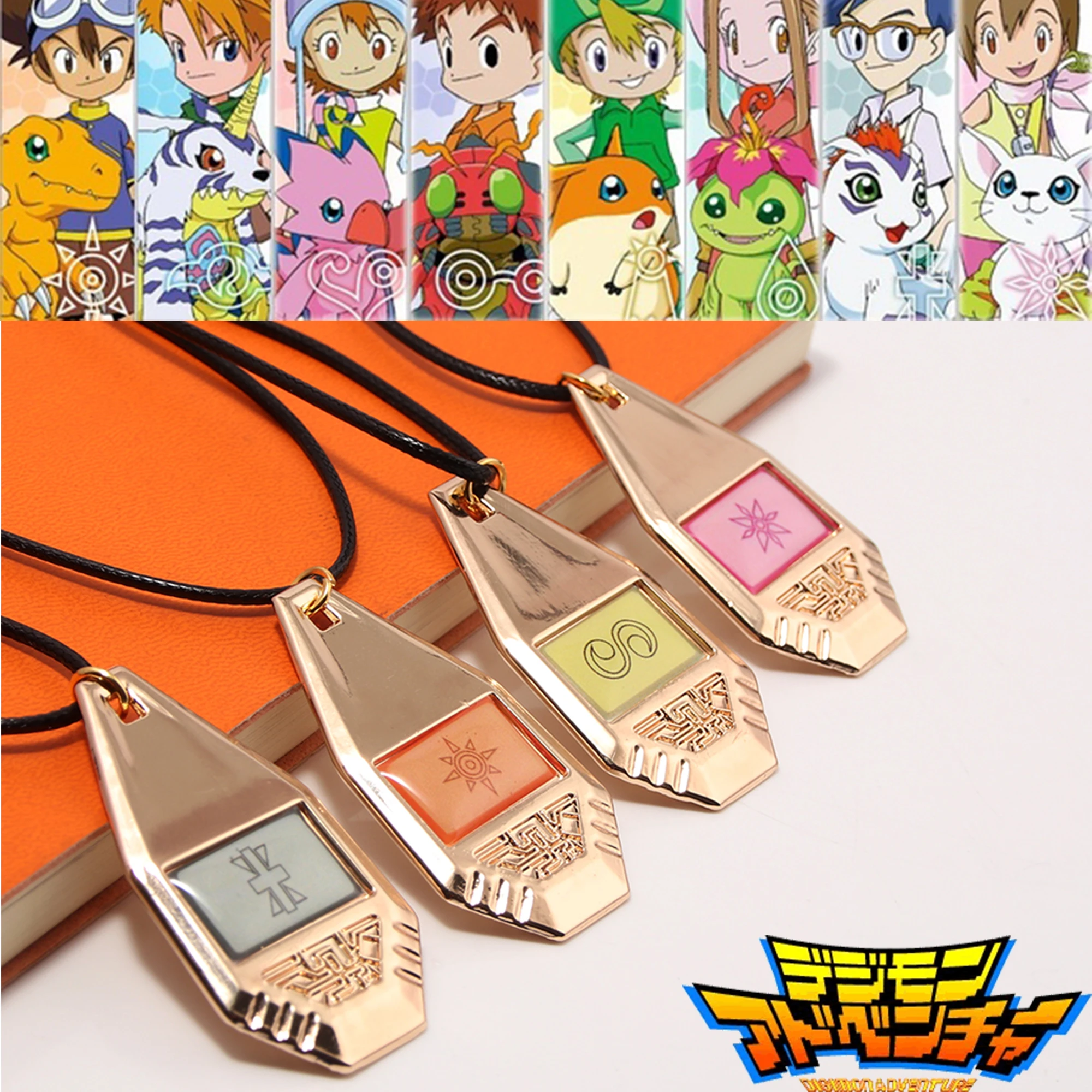 Anime Digimon Adventure Necklace 11 Styles Evolver Metal Pendant Csoplay Necklace Unisex Jewelry Accessories Gift Decoration