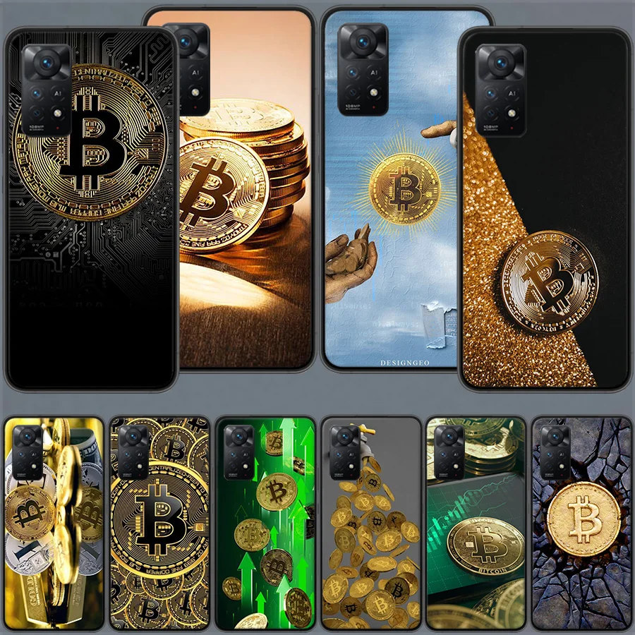 Virtual Currency Bitcoin Phone Case For Redmi Note 13 5G Plus Capa 12 12C 10A 10C 10 9A 9C 9T 9 8A 8 K70 K60 Pro Xiaomi A2 Lite