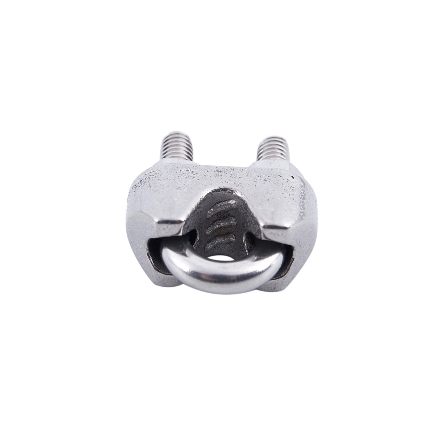 A02M-4Pcs Stainless Steel Cable Clip Saddle Clamp For 5/32 Inch 4Mm Wire Ropes