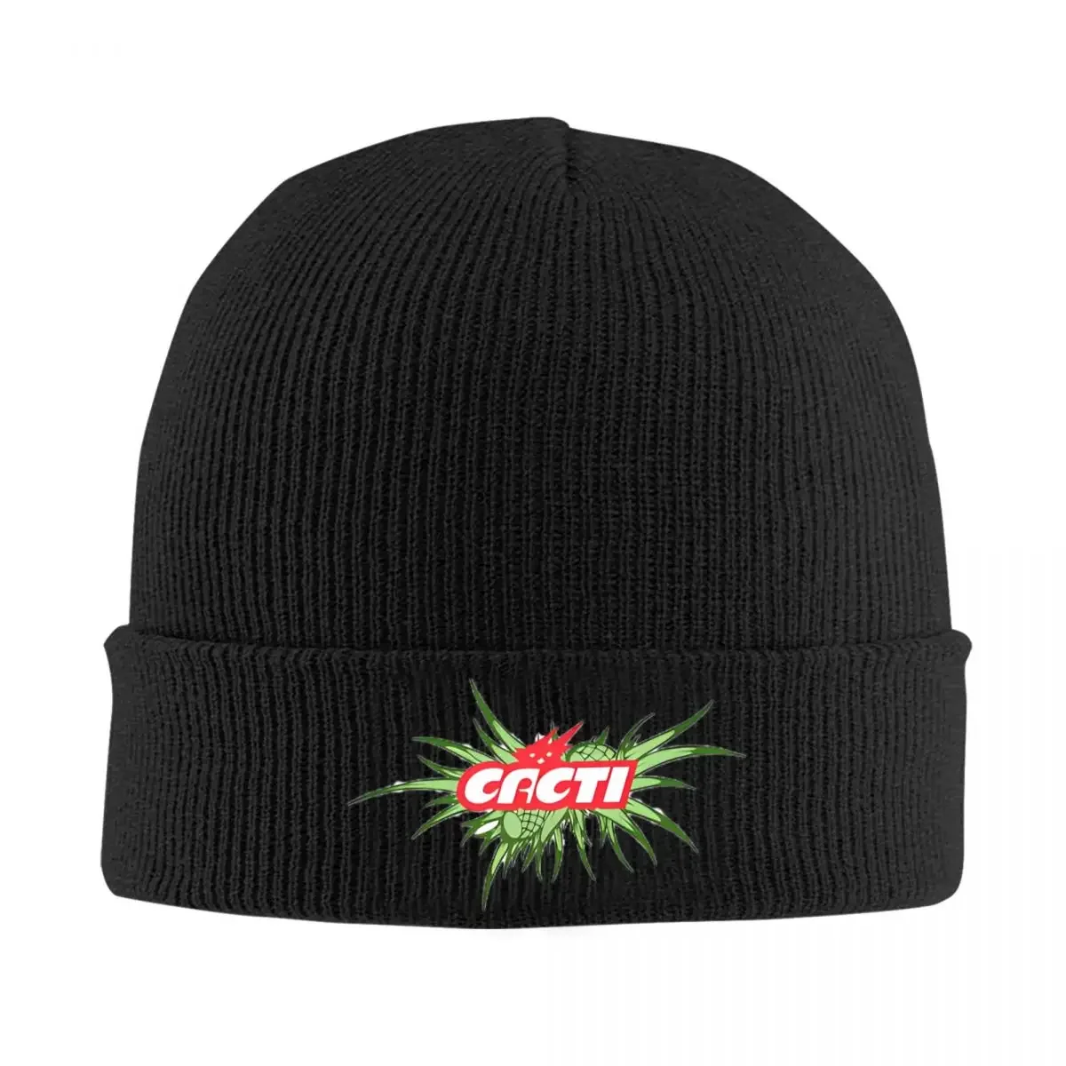 CACTI Logo Beanie Hoeden Gebreide Muts Outdoor Thermisch Elastisch Volwassen Unisex Caps Herfst Grafische Grappige Motorkap Hoeden Cadeau