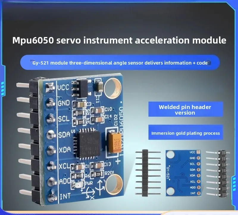 MPU6050 GY-521 6DOF 3-Axis Accelerometer & Gyroscope Module | High Precision 3D Angle Sensor for Arduino/Raspberry Pi