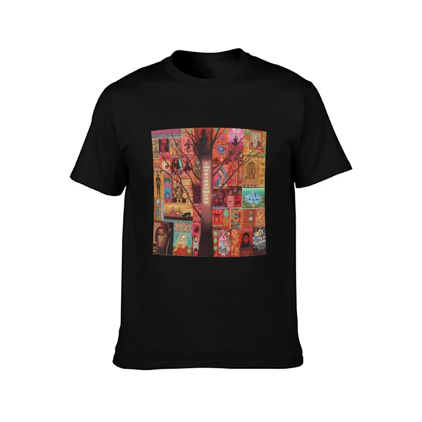 The Light of Unity T-Shirt, Summer Casual Cotton Tee, Oversized Streetwear Tops, Vintage Graphic Print, Loose Fit Short Sleeve