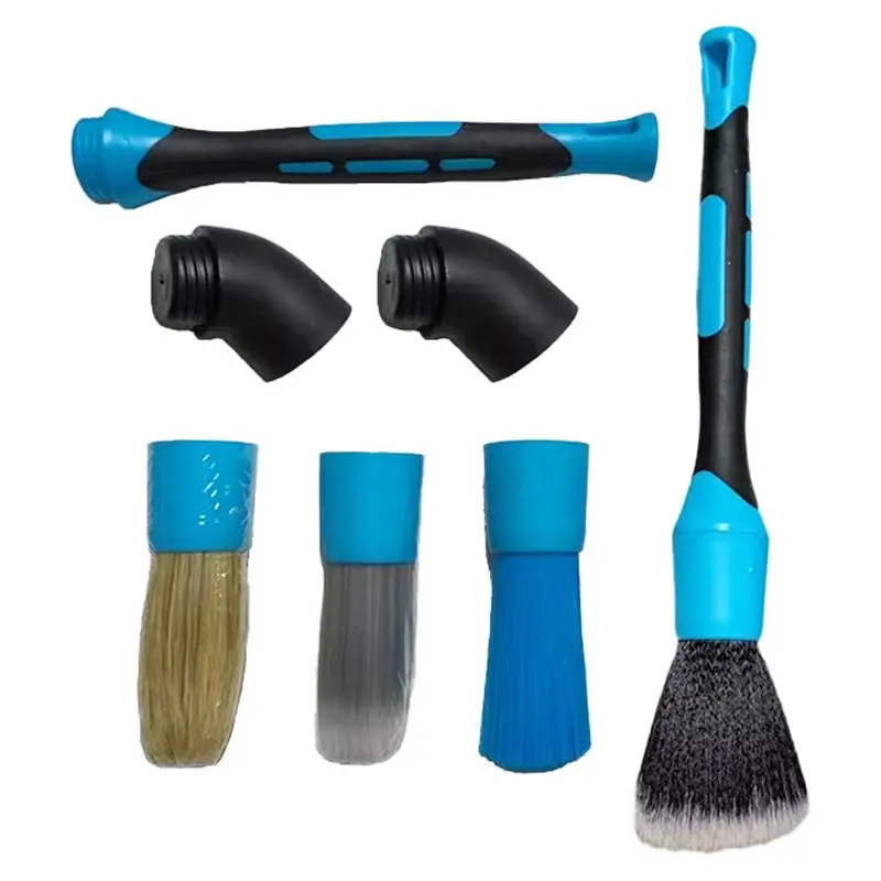 

Detailing Brush Set Auto Air Vent Brush Set Ultra Soft Duster Brushes Auto Car Detail Brush Kit Auto Boar Hair Car Detail Brush