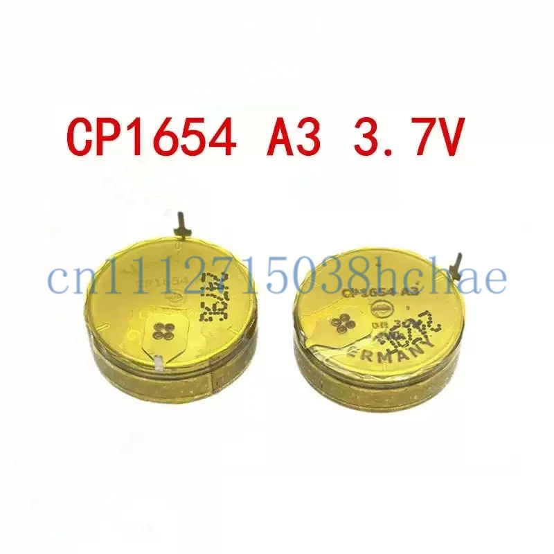 For VARTA CP1654 A3 dual solder tabs 3.7V rechargeable button battery Bluetooth headphones