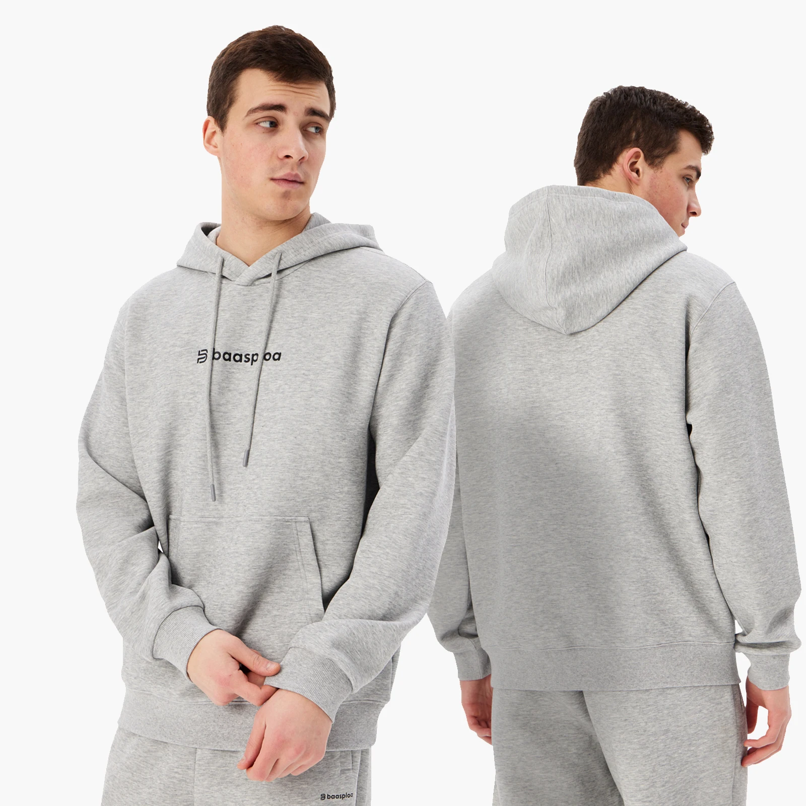 

2024 Baasploa Hooded Sweatshirts Regular Pocket 58% Cotton Loose Comfortable Running Breathable Men Casual Sports Sweatshirts