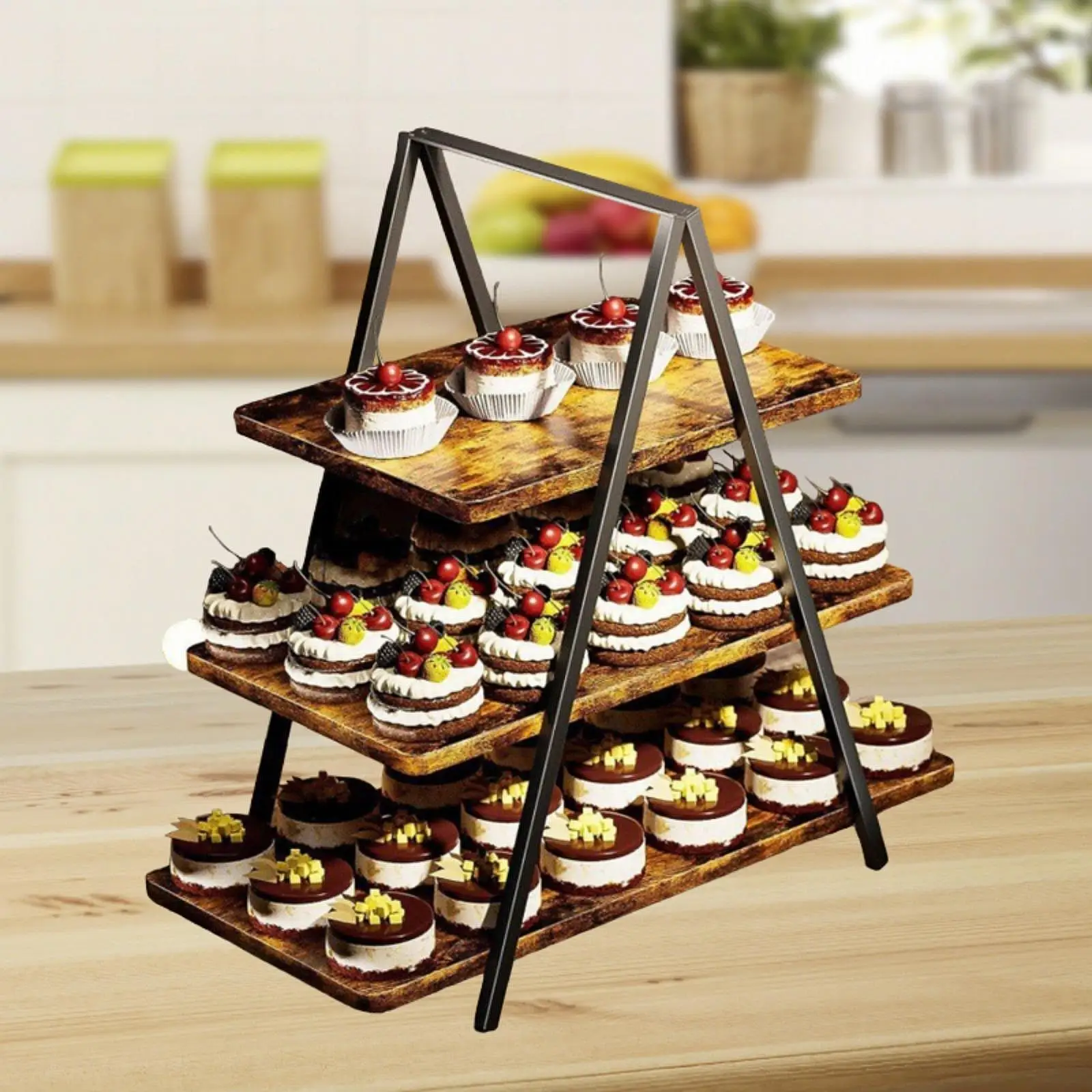 Dessert Stand Christmas 3 Tiered Serving Tray for Party Cookies Appetizer