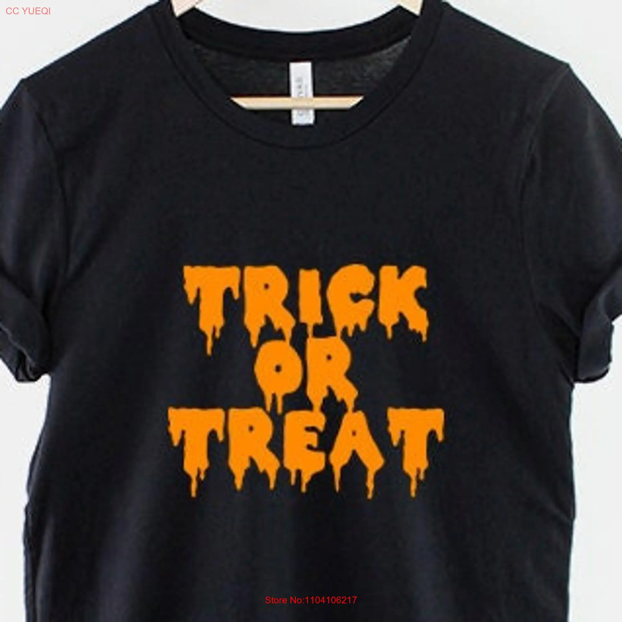 Trick Or Treat Halloween T Shirt Slime Slogan long or short sleeves