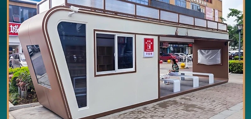 

Outdoor mobile office rest station smart apple cabin mobile house container