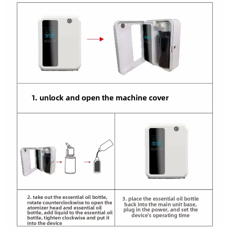 500ml Smart Aroma Diffuser with App Control - WiFi & Bluetooth Waterless Scent Diffuser for Home, Office, Hotel - Programmable