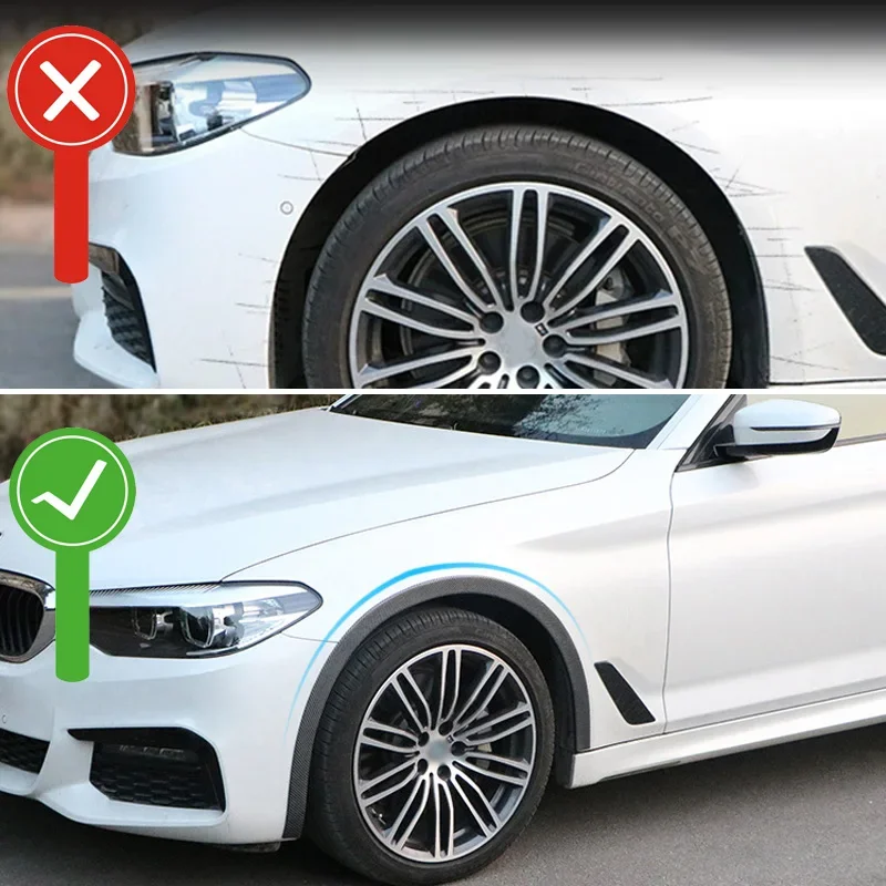 2 Sizes Universal Fender Flares Car Wheel Arches Wing Expander Arch Eyebrow Anti-collision Strips Mudguard Lip Protector Cover