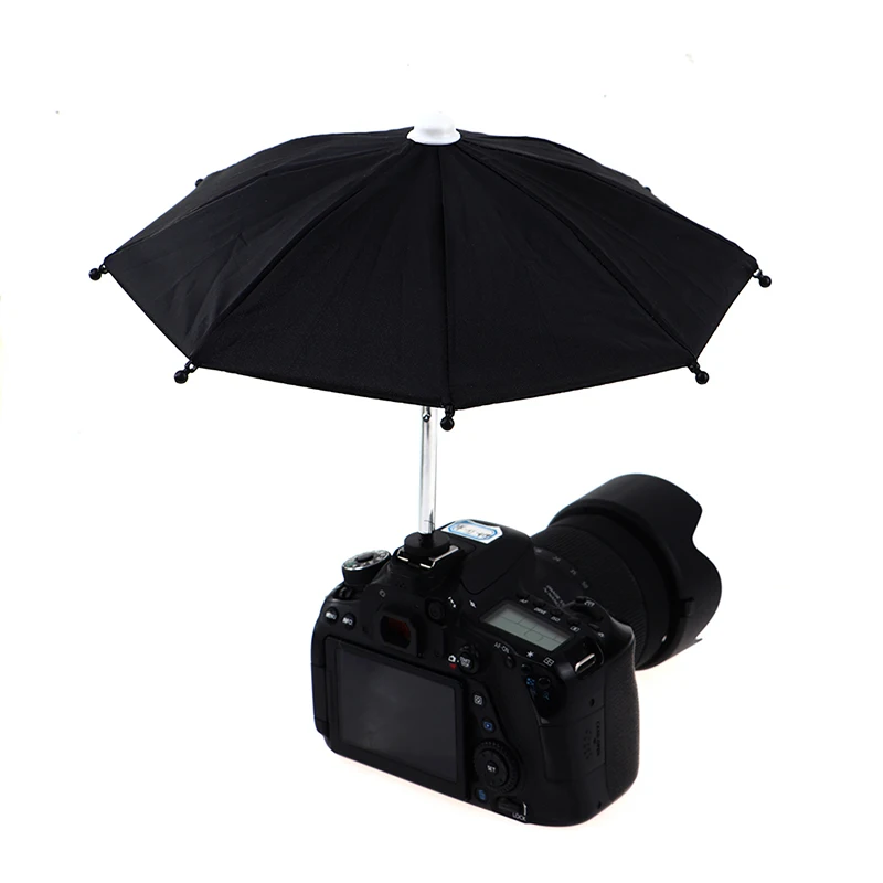 New 1PC Black Camera Umbrella Sunshade Rainy Holder For General Camera Photographic