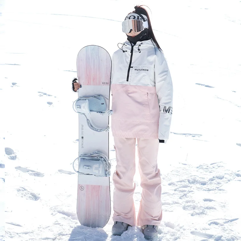 

New Ski Suit Women's Set Single Board Waterproof Wear Resistant Warm Windproof Double Board Outdoor Leisure Sports Snow Clothes