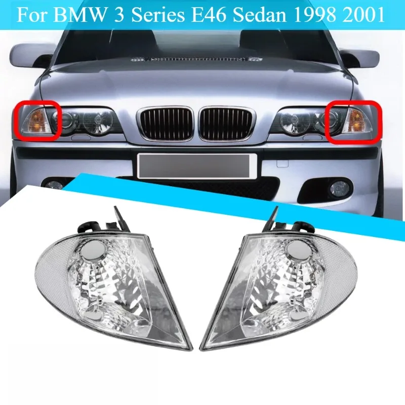 

For BMW 3 Series E46 Sedan 1998 2001 Headlight Corner Light Turn Signal Lamp Front Light Side Marker Indicator Replacement Parts