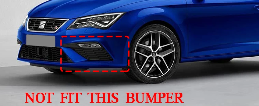 Gloss Black Front Bumper Lip Spoiler For Seat Leon MK3 MK3.5 2012-2019 ABS Spoiler Lip Diffuser Cover Tuning Custom Accessories