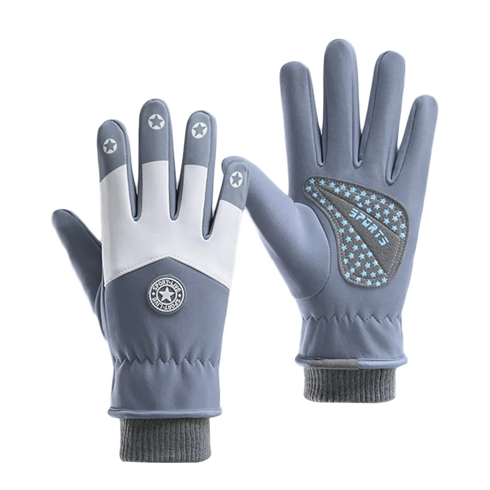 AliExpress Non-slip Kids Winter Gloves Thicken Plus Velvet Cycling Riding Mittens Warm Waterproof Children Bicycle Gloves for Boys Girls