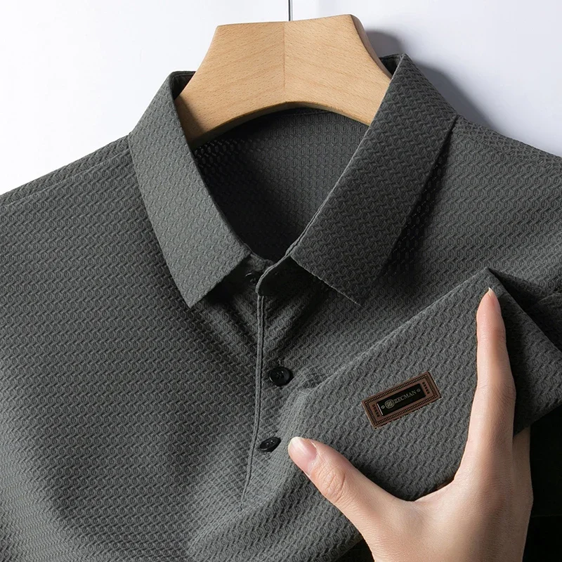 

BROWON Brand 2025 Summer Casual T-shirts Man Soft Business Anti-wrinkle Shirts Men Daily Sports Tops Men Clothing