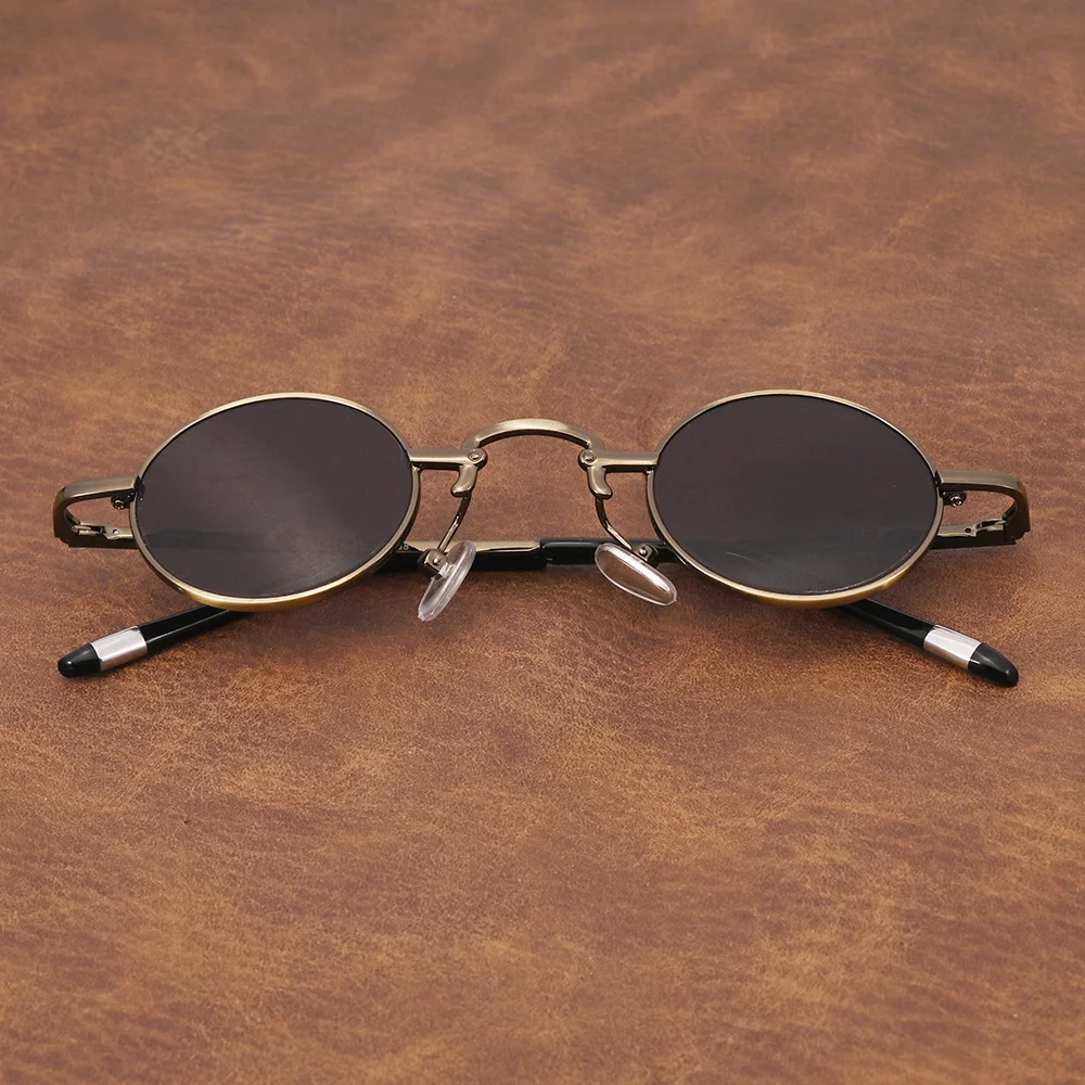 

Vazrob Small Round Polarized Sunglasses Male Women 38mm Sun Glasses Men Vintage Steampunk Novelty Goggles Steampunk Retro Shades