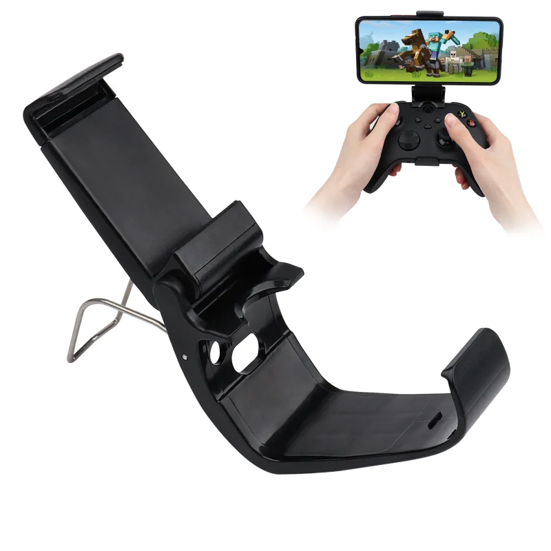 Black Foldable Mobile Phone Clip Stand For Xbox Series S / X Controller Grip Holder Adjustable Gamepad Joystick Bracket For XSX