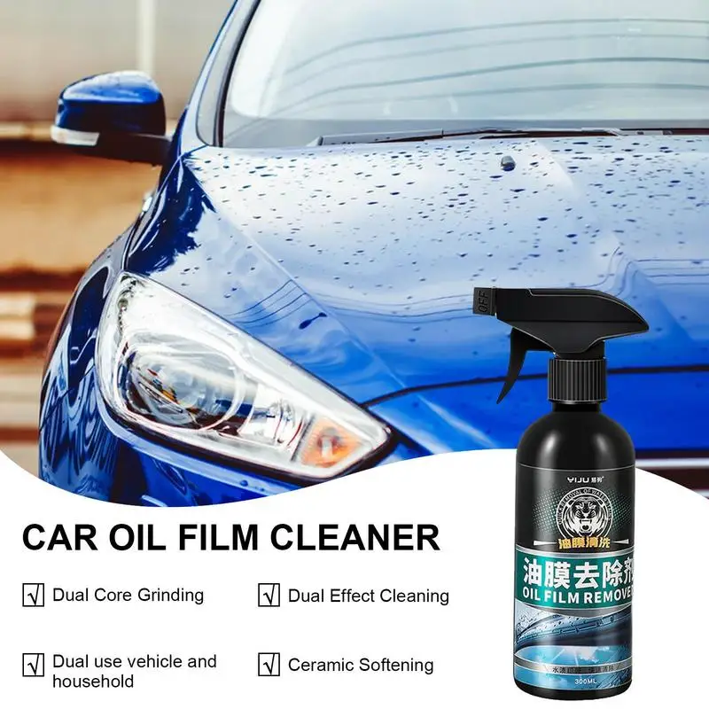 

Car Glass Oil Film Cleaner Waterproof Rainproof Automobile Glass Oil Film Cleaner Car 300ml Windshield And Window Coating Agent